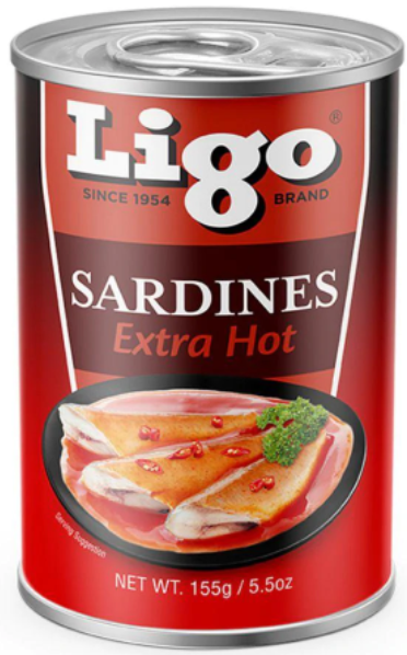Ligo Sardines Tomato Sauce Extra Hot 155g